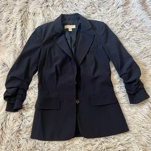 Michael Kors Navy Blazer with Synched Sleeves 0
